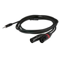 DAP FLX46 minijack naar 2x XLR male verloopkabel 3m - thumbnail