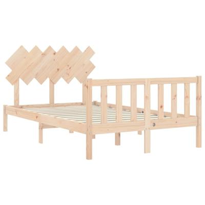 Bedframe met hoofdbord massief hout