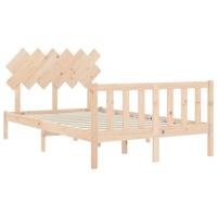 Bedframe met hoofdbord massief hout - thumbnail