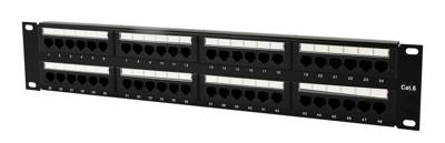 Cat6 48-poorts patchpanel met kabelorganizer Cat6 48-poorts patchpanel met kabelorganizer