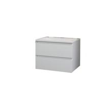 Badkamermeubel Boss & Wessing Pepper Acryl Wastafel Met Kraangat Inclusief Spiegel 60x55x46 cm Wit Boss & Wessing - thumbnail