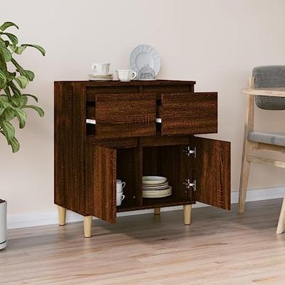 Dressoir 60x35x70 cm bewerkt hout bruineikenkleurig