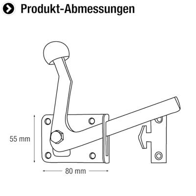 Connex Tuinpoortsluiting 80X55 Rvs - HVRJ20066