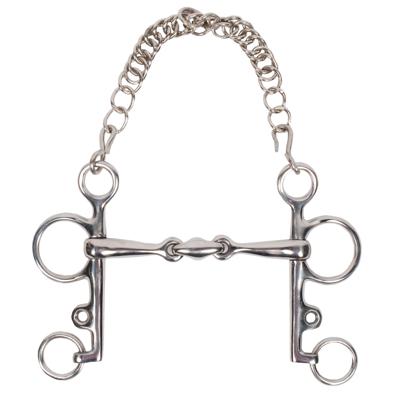 Pagony Pelham dubbel gebroken zilver maat:12,5