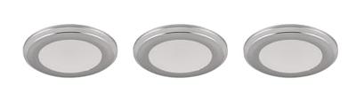 Trio InbouwspotsArgus chroom set van 3 - 653610306