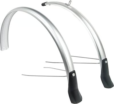 Eurofender Spatbordenset snello 28 inch 46 mm kunststof zilver