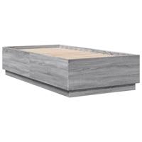 Bedframe bewerkt hout grijs sonoma eikenkleurig 75x190 cm - thumbnail