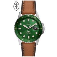 Fossil FS5946 Horloge Fossil Blue staal-leder zilverkleurig-groen-bruin 42 mm - thumbnail