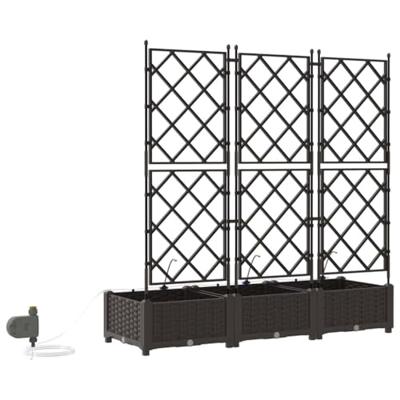 Tuin Bloempot 3 pcs Bruin Staal