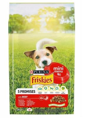 FRISKIES Mini Menu Rundvlees met Groenten - droog hondenvoer - 1,5 kg