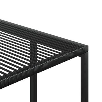 15-delige Tuinset poly rattan zwart