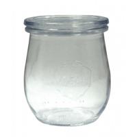 WECK 8T-762 Minitulpenvormig glas 8-delige tray 220 ml met ringen en klemmen - thumbnail