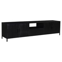 Livingfurn TV-meubel 'Kala' 220cm Mangohout, kleur zwart - thumbnail