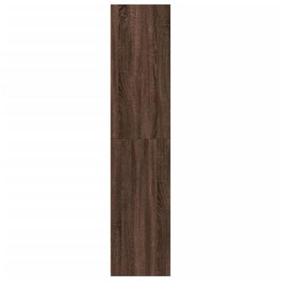 Hoge kast 40x41x185 cm bewerkt hout bruin eikenkleurig