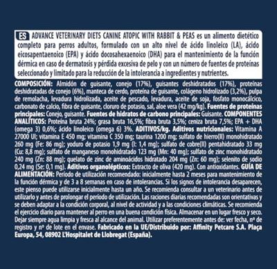 ADVANCE VETERINARY DIET DOG ATOPIC NO GRAIN / DERMA 12 KG