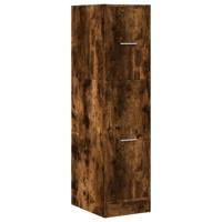 Apothekerskast 30x41x118 cm bewerkt hout gerookt eikenkleurig - thumbnail