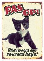 PLENTY GIFTS WAAKBORD BLIK VERWEND KATJE 15X21 CM - thumbnail