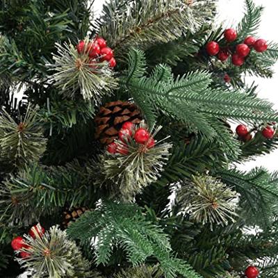 VidaXL Kerstboom met dennenappels 150 cm pvc en pe groen VidaXL Kerstboom met dennenappels 150 cm pvc en pe groen