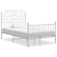 Bedframe metaal wit 120x200 cm - thumbnail