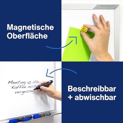 magnetoplan Whiteboard 12402CC (b x h) 600 mm x 450 mm Wit Geëmailleerd Incl. opbergbakje magnetoplan Whiteboard 12402CC (b x h) 600 mm x 450 mm Wit Geëmailleerd Incl. opbergbakje