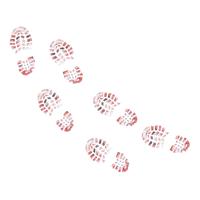 3 Paar Bloederige Voetafdrukken Halloween - thumbnail