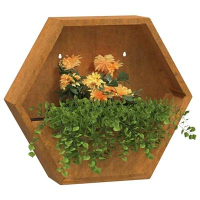 VidaXL Plantenbakken wandmontage 2 st 46x10x40 cm cortenstaal roestig