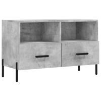 Tv-meubel 80x36x50 cm bewerkt hout betongrijs - thumbnail