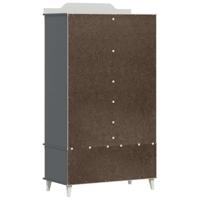 Kledingkast met krijtbord Grijs en Wit 90 x 45 x 165 cm - thumbnail