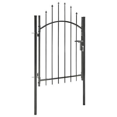 Poort 1x1,75 m staal zwart