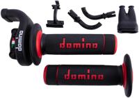 Domino gasdraaigreep armatuur "kre03". throttle grips alu sw 2-pull w.rubber a0 - thumbnail
