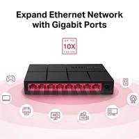 Mercusys MS108G 8-poorts desktop netwerkswitch - thumbnail