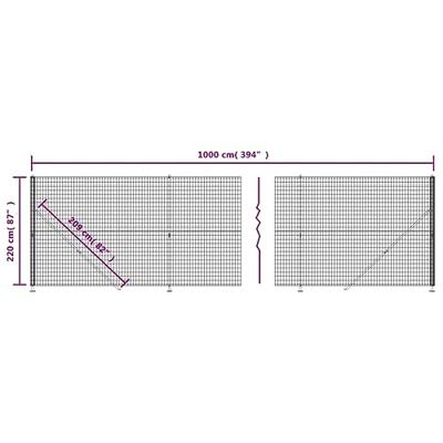 Draadgaashek met flens 2,2x10 m groen Draadgaashek met flens 2,2x10 m groen
