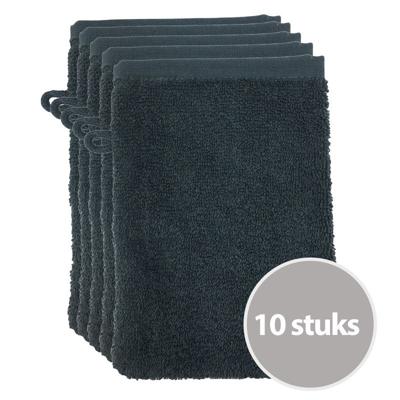 The One Washandjes Antraciet - 10 stuks