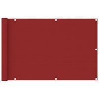 VidaXL Balkonscherm 90x400 cm hdpe rood - thumbnail