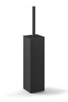 Zack Carvo Toiletborstelhouder - gesloten - staand - zwart 40509 - thumbnail