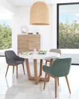 Kave Home Ronde Tuintafel 'Shanelle' houten onderstel, Ø120cm, kleur Wit - thumbnail