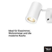 SLV 4024163190220 1000730 Wandlamp GU10 Wit - thumbnail