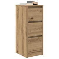Dressoir 29,5x34x76 cm bewerkt hout artisanaal eikenkleur - thumbnail