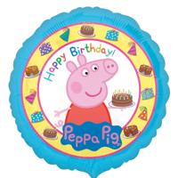 Folieballon Peppa Pig Happy Birthday - 45cm - thumbnail