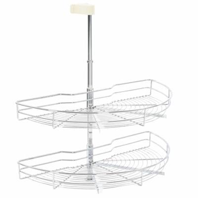 VidaXL Draadmand keuken 2-laags 180 graden 75x38x80 cm zilverkleurig VidaXL Draadmand keuken 2-laags 180 graden 75x38x80 cm zilverkleurig