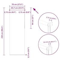 Rolgordijn verduisterend 70x230cm stofbreedte 65,7 cm polyester - thumbnail
