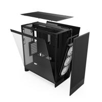 NZXT h7 flow rgb (2024) midi tower behuizing (zwart | 2x usb-a | 1x usb-c | rgb | tempered glass) - thumbnail