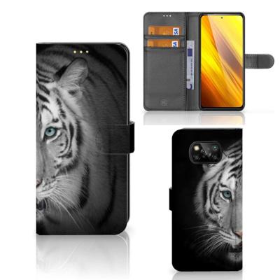 Xiaomi Poco X3 | Poco X3 Pro | Telefoonhoesje | Met pasjeshouder | Tijger
