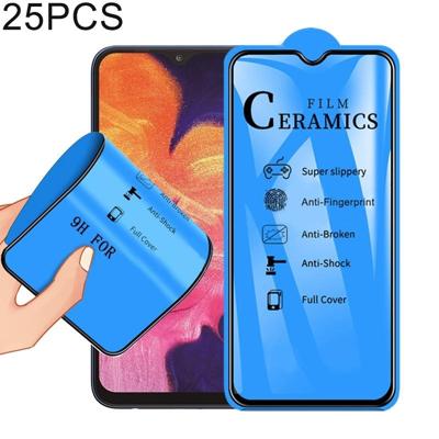 25 stuks 2.5 D volledige lijm volledige cover keramiek film voor Galaxy A10/M10