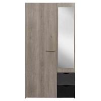 Kledingkast Tempo - vergrijsd eikenkleur - 195x101x54 cm - Leen Bakker - thumbnail