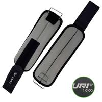 Tunturi variabele enkel- en polsgewichten l neopreen l 0.5 kg l grijs zwart - thumbnail