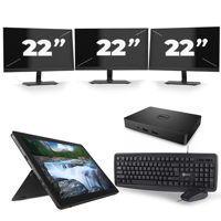 Dell Latitude 5290 - Intel Core i5-8e Generatie - 12 inch - 16GB RAM - 256GB SSD - Windows 11 + 3x 22 inch Monitor - thumbnail