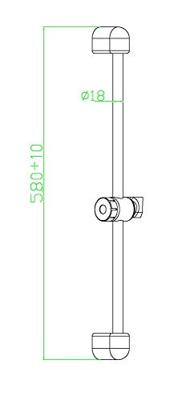 EISL STELLA douchestang | chroom | 580 mm - DXZ-07 DXZ-07