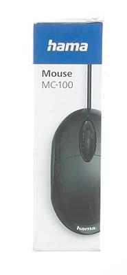 Hama MC-100 Muis USB Optisch Zwart 3 Toetsen 1000 dpi