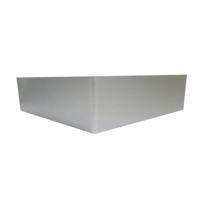 Meubelpoot grijs hoek 20 bij 20 cm en hoogte 6 cm van kunststof - thumbnail